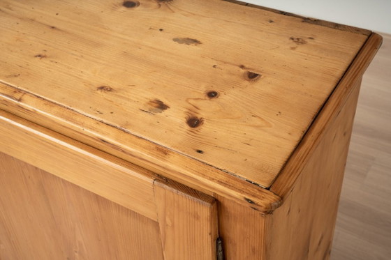 Antieke grenen Biedermeier kast met vier laden – Opbergkast, Hout (photo 9 of 15)