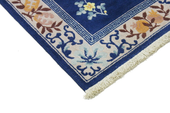 Image 1 of Original Handgeknüpfter Alte China Peking Art Modern 140 X 70 Cm 