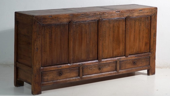 Buffet bas ancien en orme – Chine, circa 1950 – Iron (photo 3 of 40)