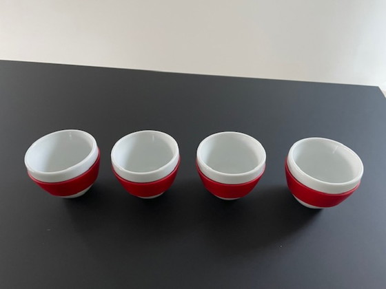 Image 1 of Juego de 4 tazas Koziol Aroma Matteo Thun, rojo y blanco