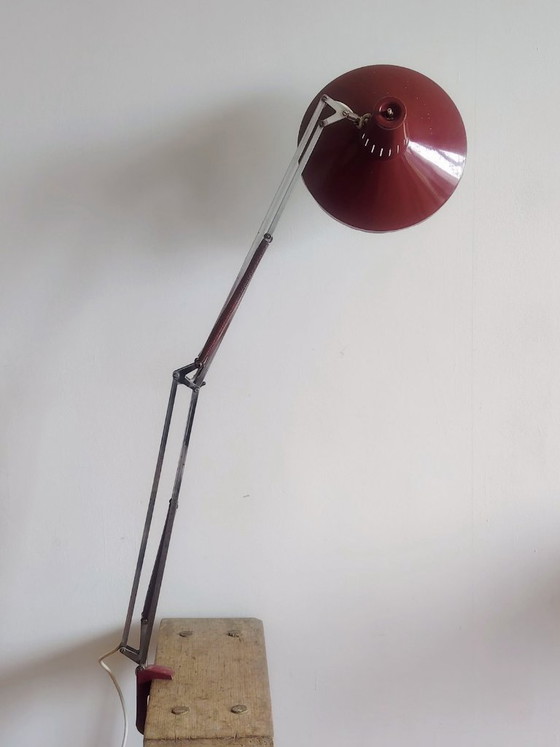 Image 1 of Terry Hala architectural industrial  table lamp. by H. Busquet for Hala,