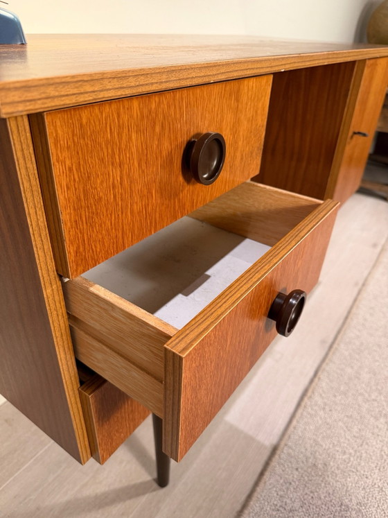 Vintage Teak Desk – 1960s Mid-Century Design – Wood (photo 6 of 8)