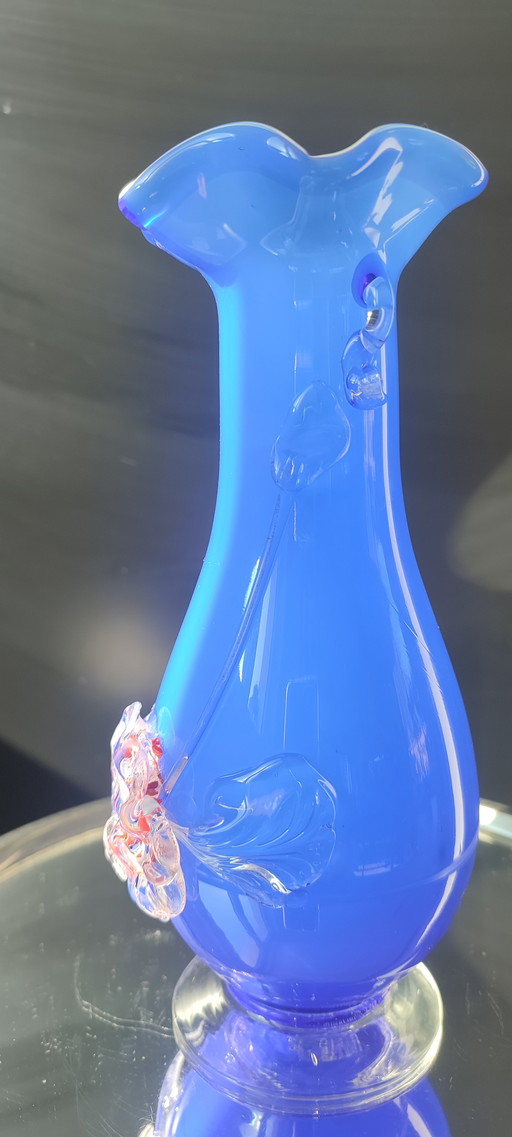 Italian art blown glass vase