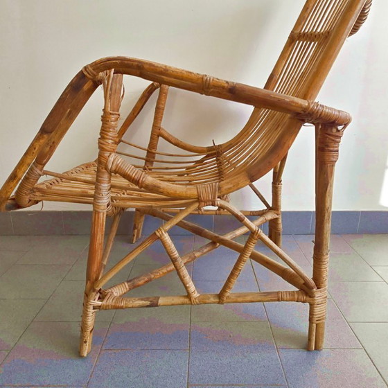 Image 1 of FAUTEUIL VINTAGE 1960 EN ROTIN 60S DLG JANINE ABRAHAM & ROL ROHE NOORDWOLDE