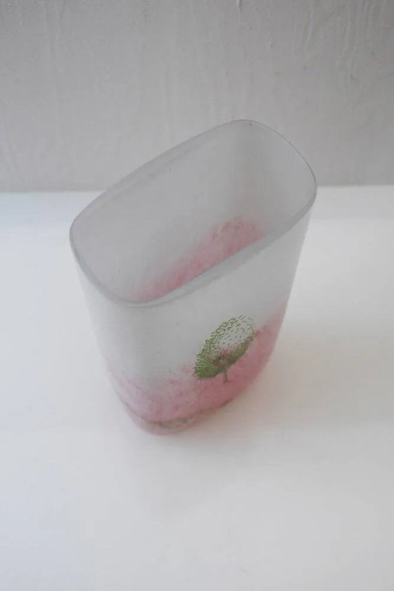 Image 1 of Scandinavian glass art vase known as May by Kjell Engman for Kosta Boda, 1980s