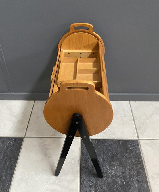 Image 1 of Boîte à couture en forme de rouleau, de John Groen LZH, Pays-Bas, années 1960