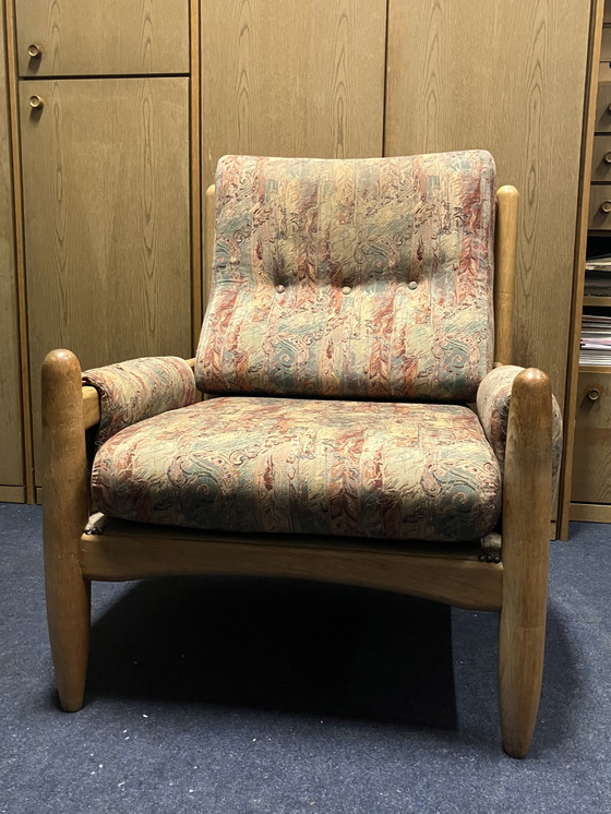 Image 1 of Fauteuil eikenhout vintage - clubzetel - poltrona