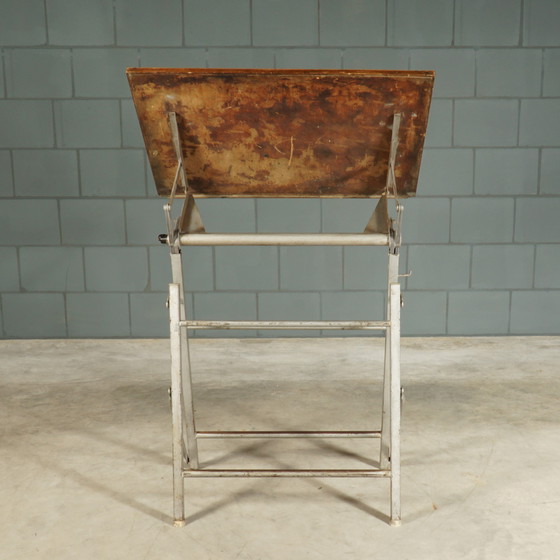 Image 1 of Table à dessin industrielle vintage / table d'architecte - 1950s