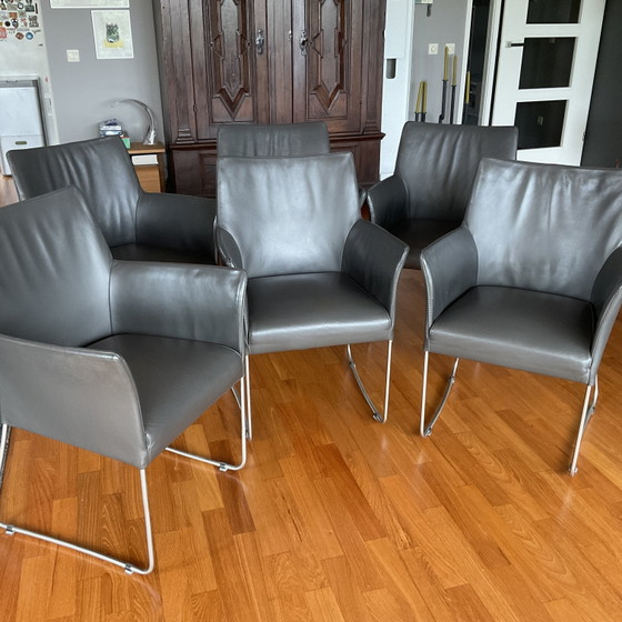 6 Leather Dining Chairs by Bert Plantagie (photo 8 of 10)