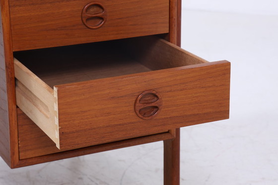 Image 1 of Vintage Teak Desk by Arne Vodder for GV Møbler | Mid - Century Drawers Work Desk Free Table Retro Design #06-38