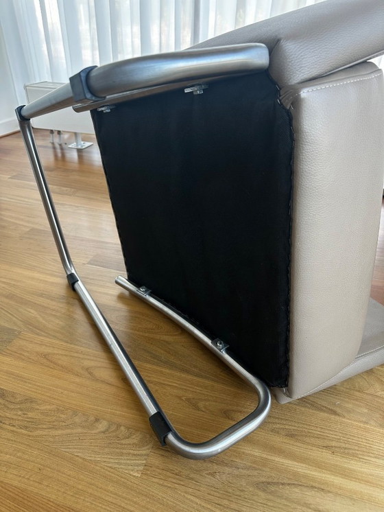 Image 1 of 2x Goossens lounge chairs - taupe