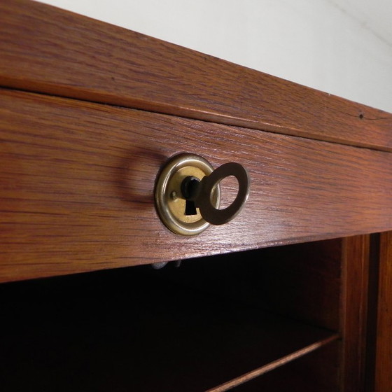 Image 1 of Cassonetto avvolgibile in rovere con 2 ante, altezza 180 cm, anni '50