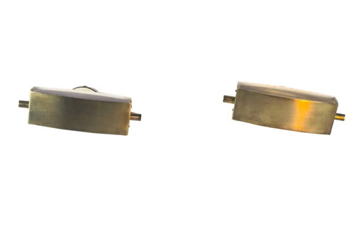 Brass Pair of Sconces, Jacques Biny, France 1950's