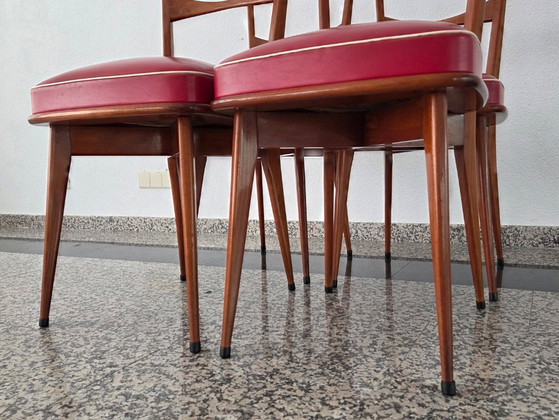 Image 1 of 4 Mid-Century teak chairs (8 also possible)