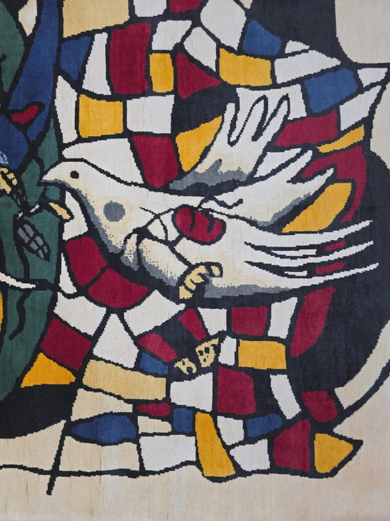 Handgeknoopt wollen tapijt – geïnspireerd op Fernand Léger, moderne kunst, 275x200cm – Vloerkleden en tapijten (photo 5 of 9)