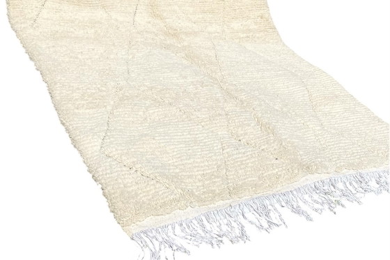 Image 1 of Luxe Crème Berber Tapijt – Handgemaakt van Pure Atlas Wol – 300 x 200 cm