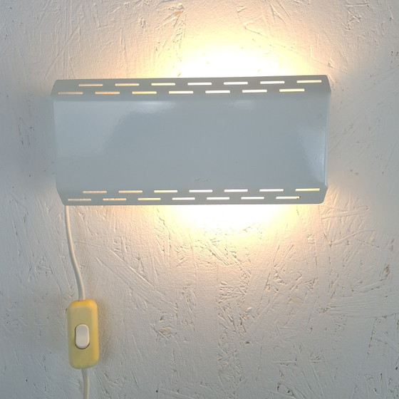 Image 1 of Vintage wall lamp Solid white metal 1980s