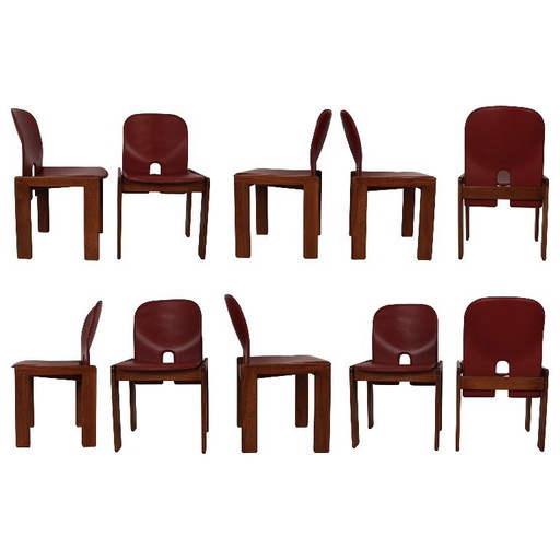 10x sedie modello 121 di afra e tobia scarpa per cassina, 1967