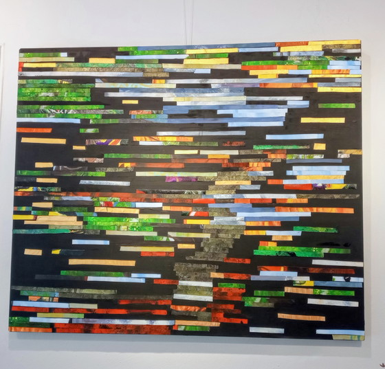 Image 1 of T. van Steenbergen "Various Stripes" 120 x 100 cm New