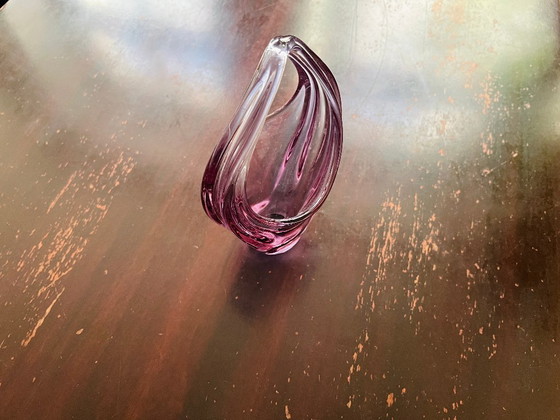 Image 1 of Bohemian basket/vase made of alexandrite glass - Murano - Moser