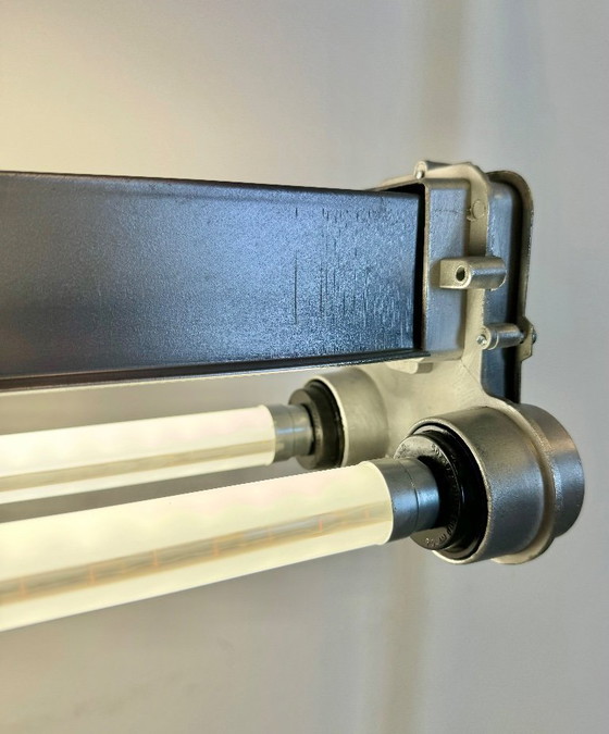 Image 1 of Industrial Polished  Hanging Tube Light, 1970s