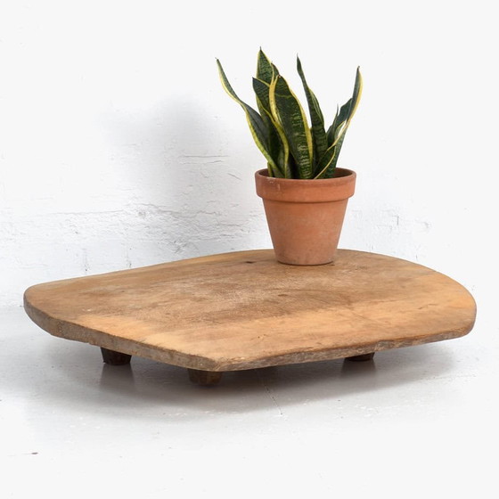 Table basse ancienne en bois massif (c.1900) #8 – Tables basses, Rustic (photo 4 of 9)