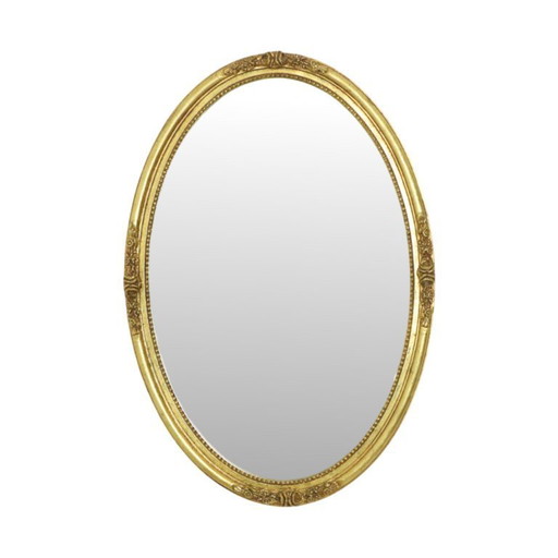 Hollywood Regency Mirror Oval Deknudt