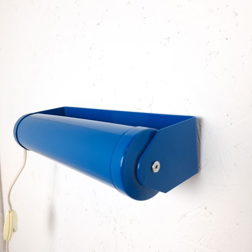 Lámpara de pared vintage g&g metal azul años 70