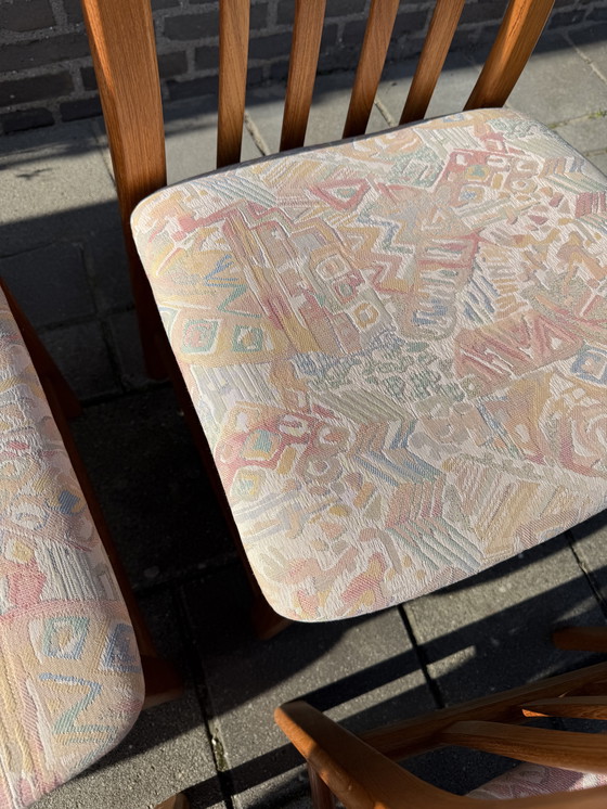 Image 1 of 6 chaises vintage en teck des années 80