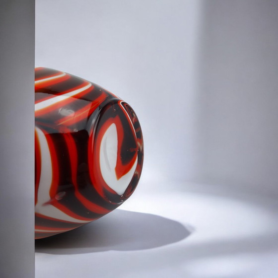 Image 1 of Glass vase Carlo Moretti for Opaline Murano Italy 70s Pop Art