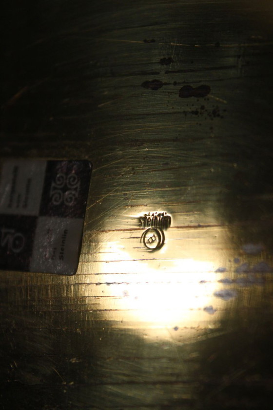 Image 1 of Willy Steinlin - Tablett aus säuregeätztem & patiniertem Messing Schweizer Design 1960s