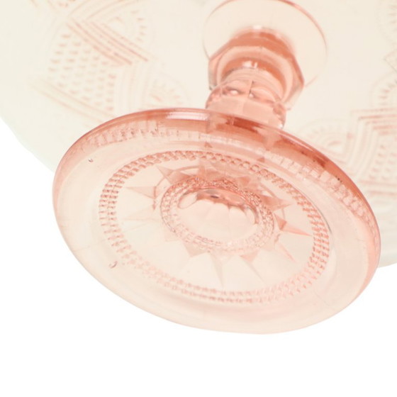 Image 1 of Vintage Roze Taartschaal Stermotief