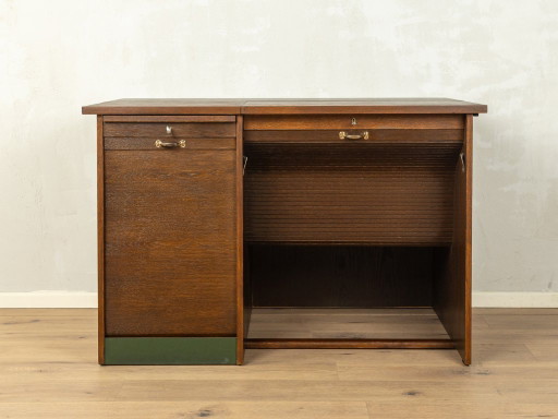Schreibtisch aus den 1950er Jahren – bureau, Wood, Brass