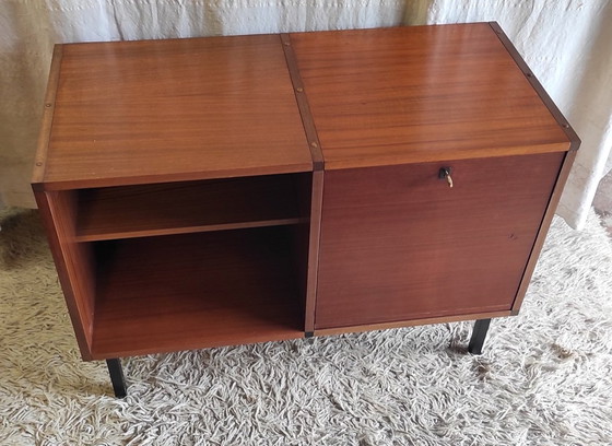 Image 1 of Enfilade moderniste en teck par ARP pour Minvielle - années 50/60