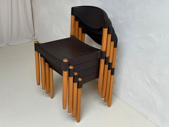 Image 1 of Chaises empilables Casala « Strax » vintage | Hartmut Lohmeyer