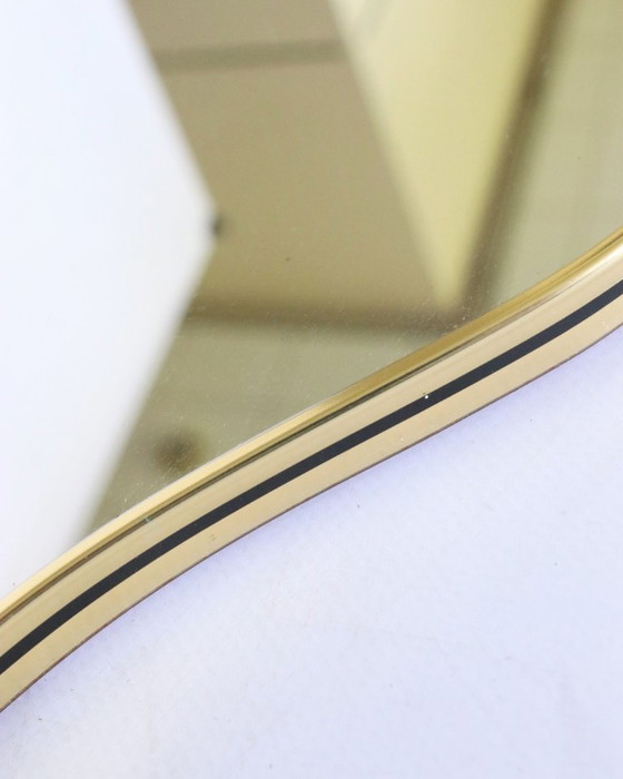 Image 1 of Vintage brass organic mirror asymmetrical