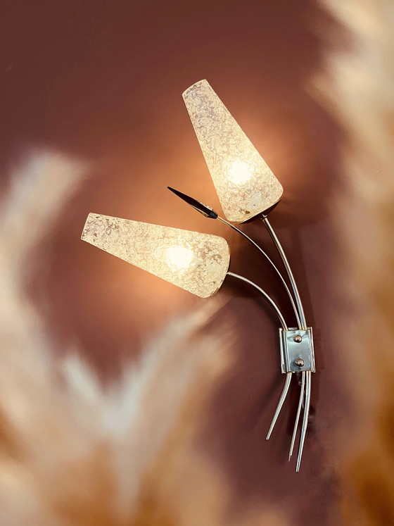 Image 1 of Set, French Fifties Tulip wandlampen
