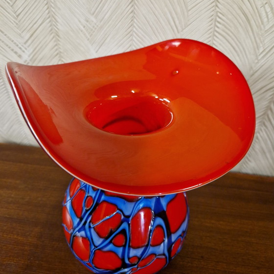 Goldan Talast vintage hand-blown glass vase, Blue (photo 13 of 13)