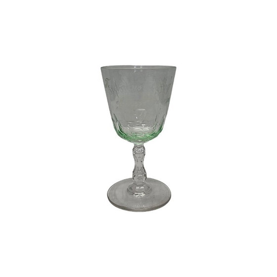 Verre à vin ancien en cristal d'uranium, Amsterdam, datant de 1883 – Verres et carafes, Glass (photo 8 of 8)