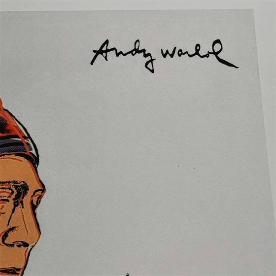 Image 1 of Litografia in edizione limitata "Indians" di Andy Warhol, realizzata da CMOA e numerata a matita.