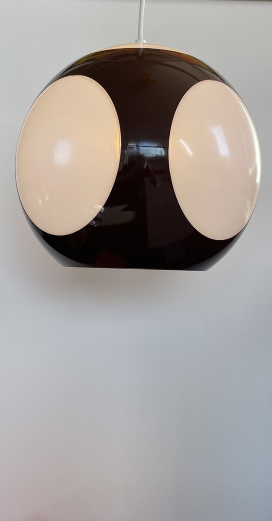 Lampada Space Age Massive Bug Eye, Modello Sfera Marrone, Vintage, Retro, Lampade a sospensione, Plastica (foto 9 di 10)