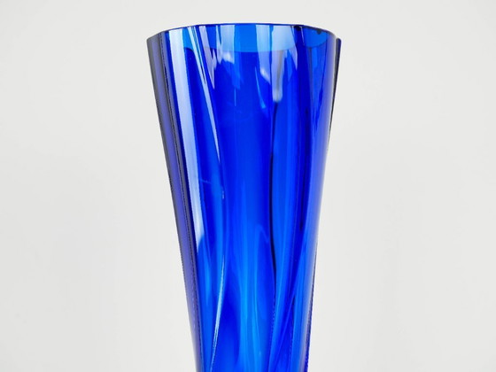Image 1 of Kobaltblaue Vase, dänisches Design, 1970er Jahre, hergestellt in Dänemark