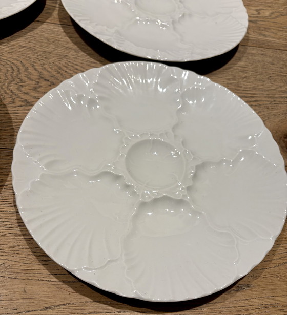 Image 1 of 4 assiettes à huîtres vintage - Bareuther Waldsassen Bavière