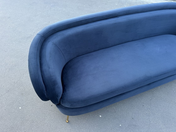 Eichholtz Sofa Orion — Savona Midnight Blue Velours – 3-5 seaters, Textile, Velvet (photo 7 of 10)