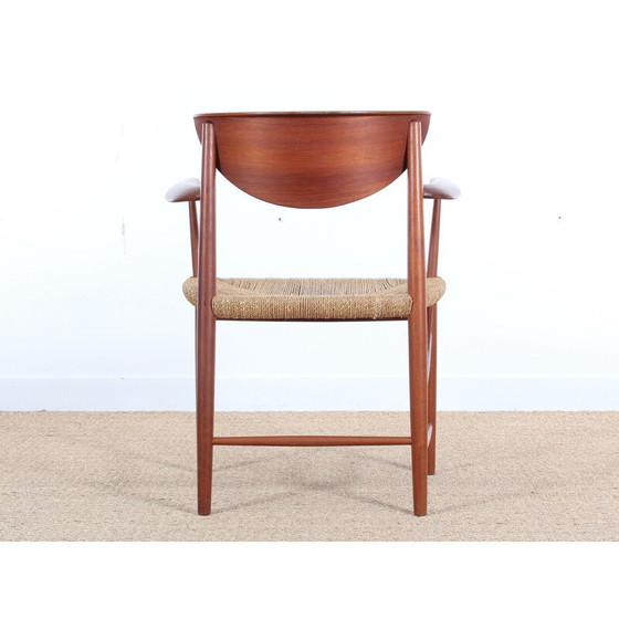 Image 1 of Pair of vintage Scandinavian teak armchairs model 317 by Peter Hvidt & Orla Mølgaard Nielsen for Søborg Møbelfabrik