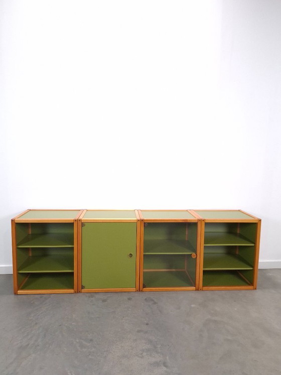 Design Flötotto Profilsystem Mobile modulare – 4 parti – Faggio verde, Mobile 1 – Credenze, Glass, Wood (photo 21 of 24)