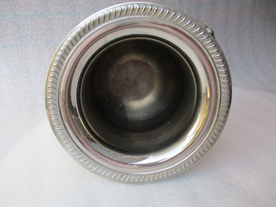 Image 1 of Seau à glace, en argent massif France, 1980, rafraîchisseur de champagne.