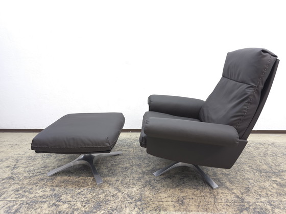 Image 1 of De Sede DS 31 Designersessel Lederhocker Drehsessel Desede Top Braun