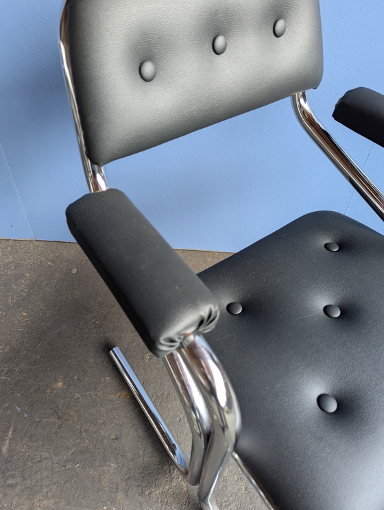 Image 1 of 6 chaises vintage à structure tubulaire Jerry Johnson