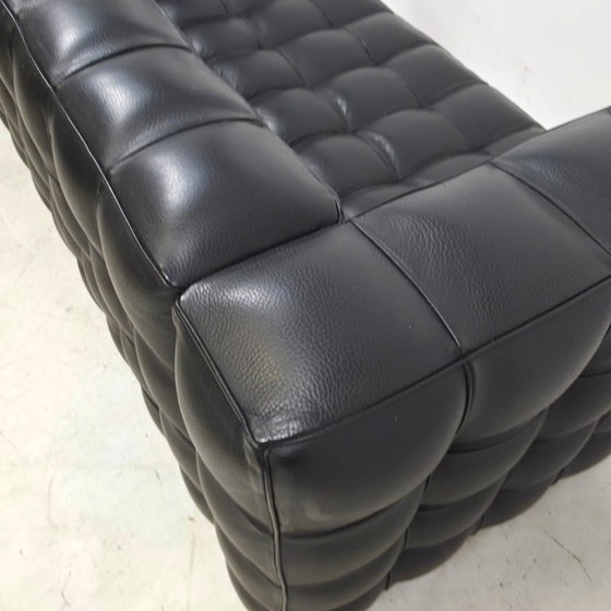 Josef Hoffmann Wittmann Kubus Bankstel 80 Design Mid Century – 2 zitsbanken, Wood, Leather (photo 9 of 12)